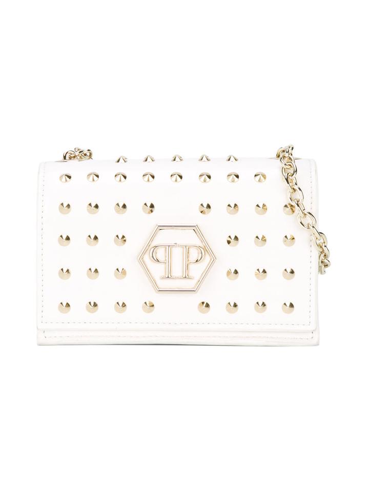 Philipp Plein Kids Studded Shoulder Bag, Girl's, White