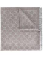 Gucci - 'gg' Pattern Scarf - Women - Wool - One Size, Nude/neutrals, Wool