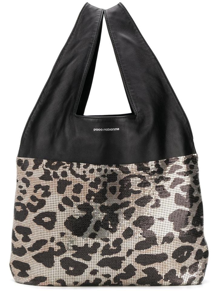 Paco Rabanne Leopard Tote Bag - Black