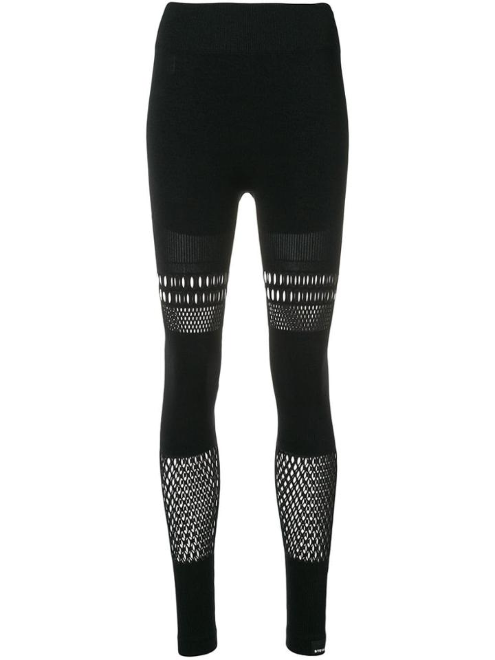 Adidas By Stella Mccartney Warp Knit Leggings - Black