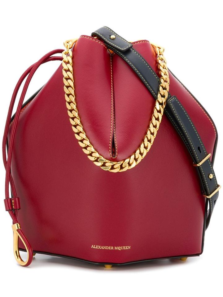 Alexander Mcqueen Bucket Shoulder Bag - Red