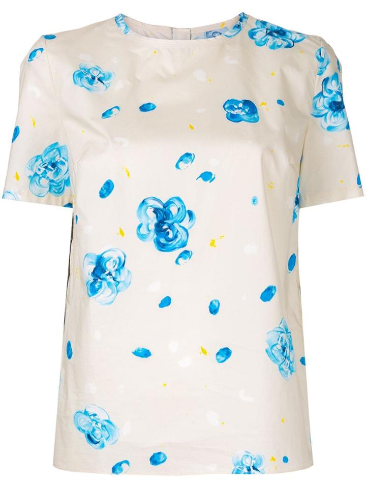 Marni Brushstroke Print Top - Neutrals