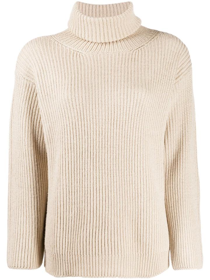 Red Valentino Turtleneck Ribbed Jumper - Neutrals