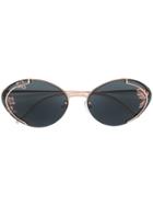 Prada Eyewear Oval Sunglasses - Metallic