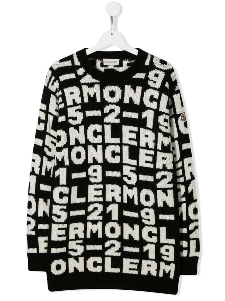 Moncler Kids Teen Logo Jumper - Black