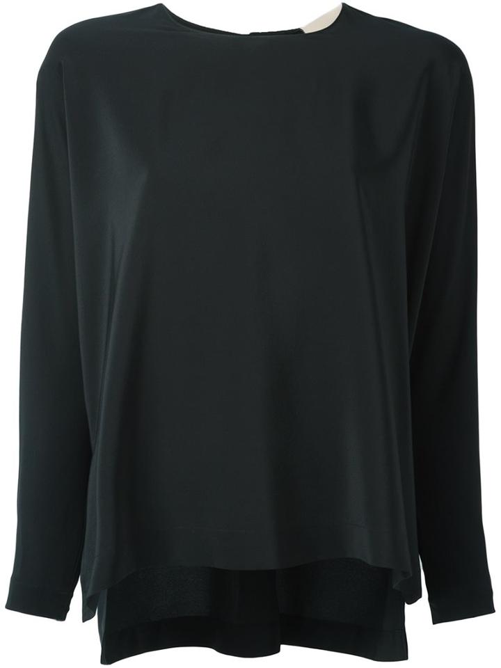 Erika Cavallini Loose-fit Flared Longsleeved Blouse