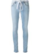 Off-white - 'diagonals' Tulip Jeans - Women - Cotton/spandex/elastane - 26, Blue, Cotton/spandex/elastane