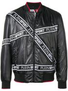 Plein Sport Branded Bomber Jacket - Black