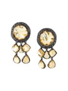 Yves Saint Laurent Vintage Dangling Rock Clip-on Earrings