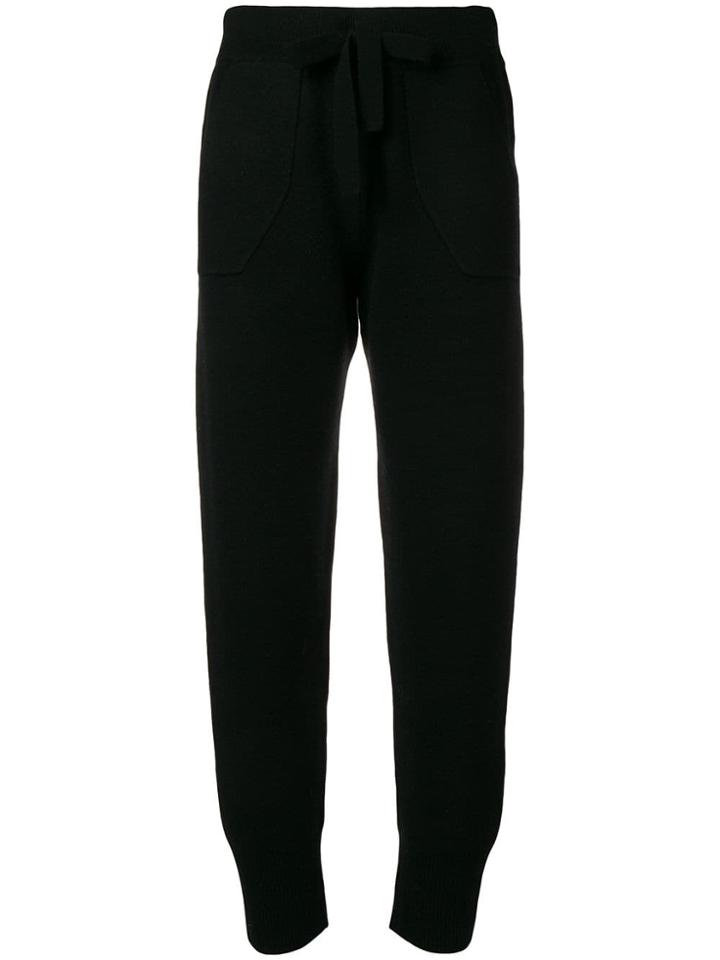 Max & Moi Cashmere Double Knit Joggers - Black