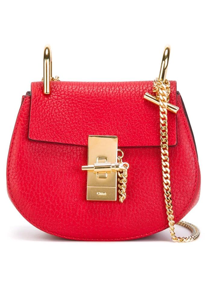 Chloé Nano 'drew' Crossbody Bag - Red