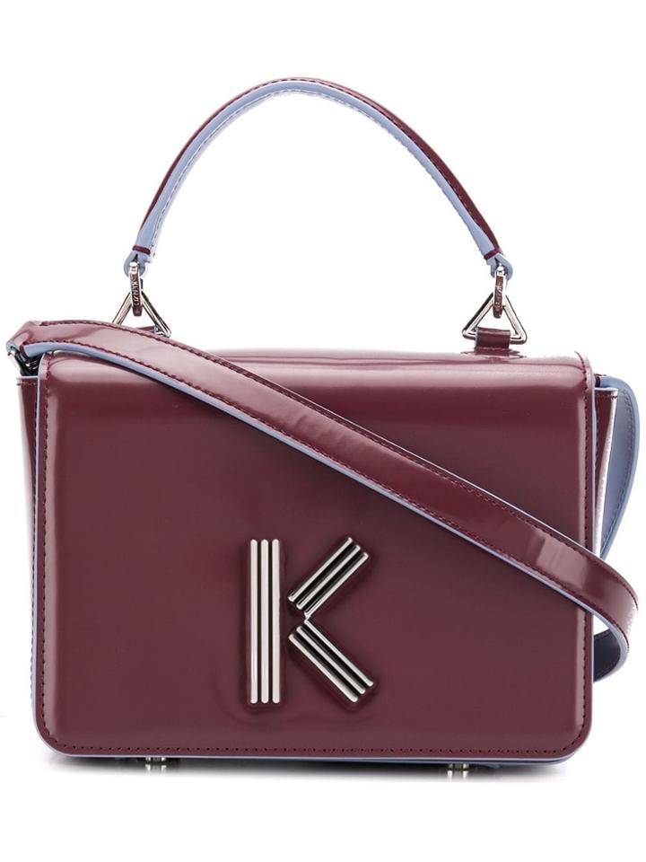 Kenzo Logo Shoulder Bag - Pink & Purple