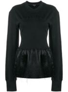 Ann Demeulemeester Flared Long-sleeve Top - Black