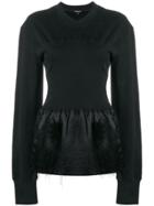 Ann Demeulemeester Flared Long-sleeve Top - Black