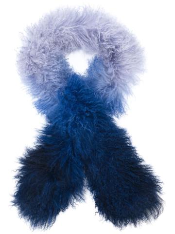 Charlotte Simone Degradé Lambs Wool Scarf, Women's, Blue, Lambs Wool
