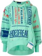 Maison Mihara Yasuhiro Text Print Hoodie - Green