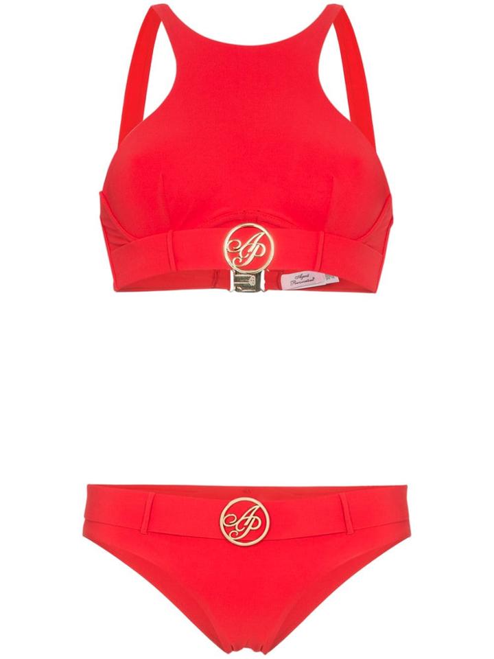Agent Provocateur Lorella Belted Logo Bikini - Red