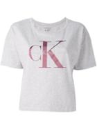 Calvin Klein Jeans Logo Print T-shirt, Women's, Size: Small, Grey, Cotton