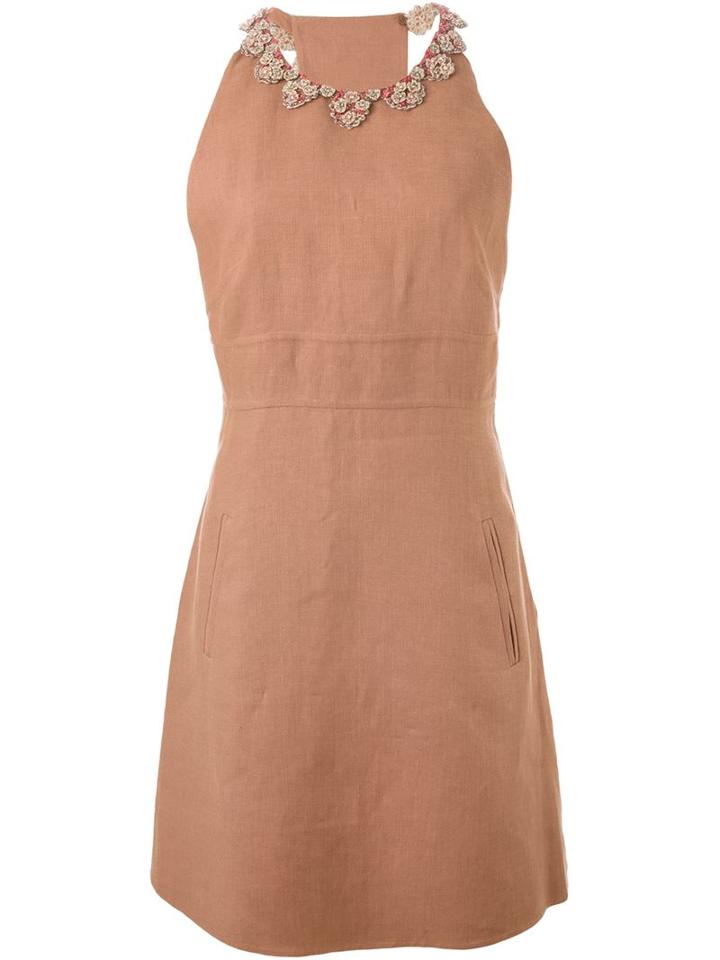 Valentino Embellished Collar Dress