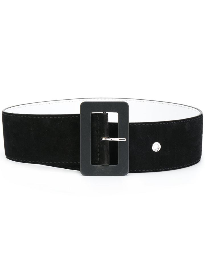 Marni - Classic Buckled Belt - Women - Calf Suede - 80, Black, Calf Suede