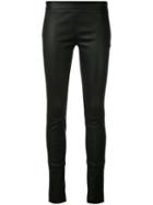 Tom Ford Skinny Trousers, Women's, Size: 38, Black, Lamb Skin/spandex/elastane