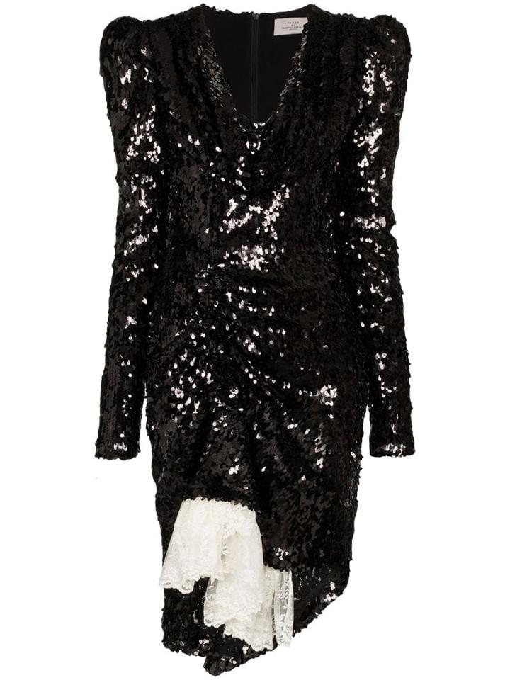 Preen By Thornton Bregazzi Karin Sequin Embellished Dress - Black