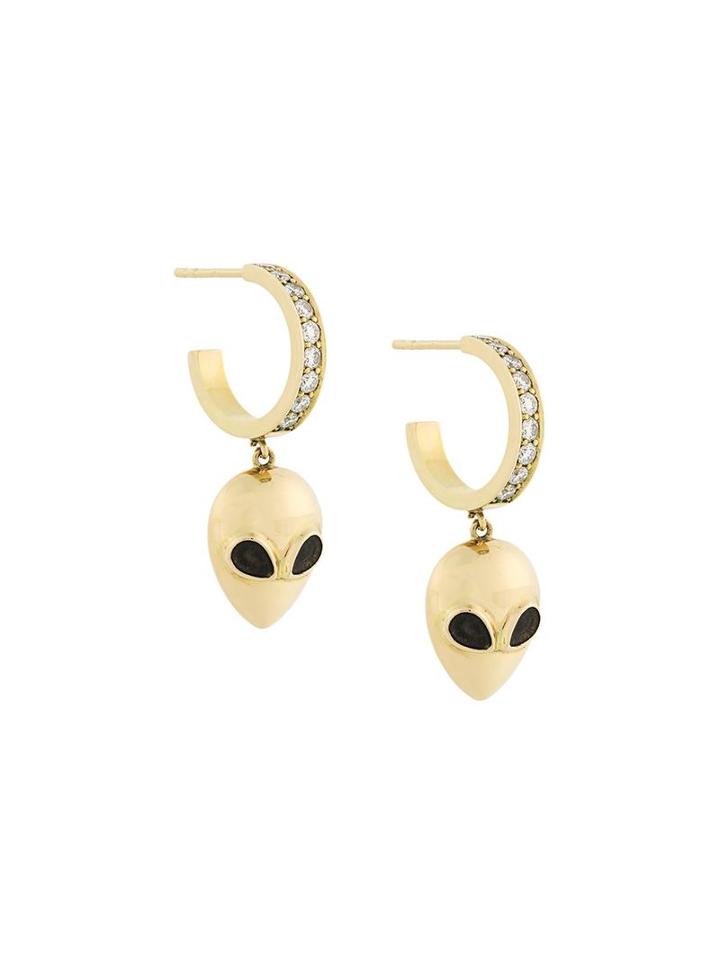 Alina Abegg Saturn Chain Earrings, Women's, Metallic