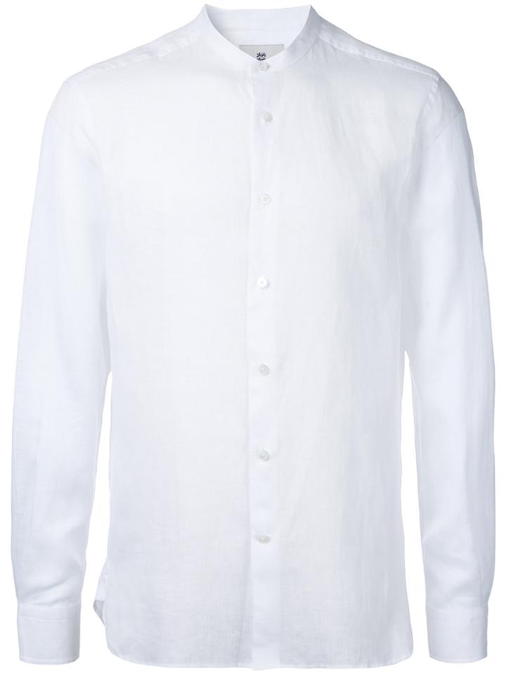 Kent & Curwen Band Collar Shirt - White