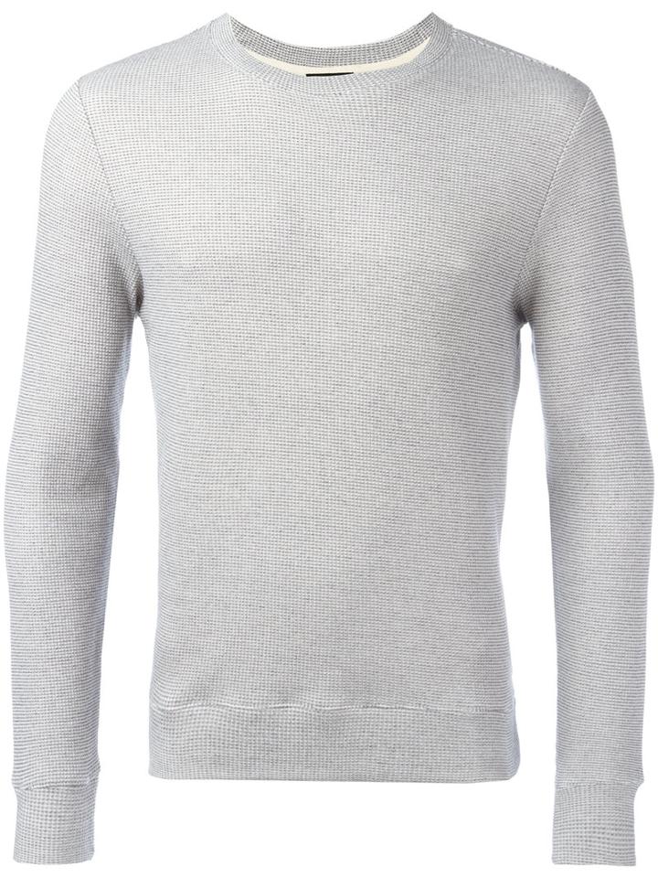 A.p.c. Crew Neck Jumper, Size: Large, Grey, Cotton/polyester/viscose