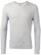 A.p.c. Crew Neck Jumper, Size: Large, Grey, Cotton/polyester/viscose