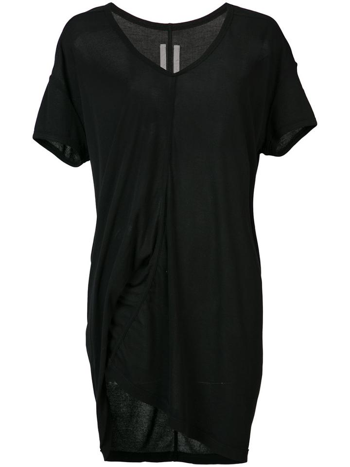 Rick Owens Hiked T-shirt, Women's, Size: 42, Black, Cotton