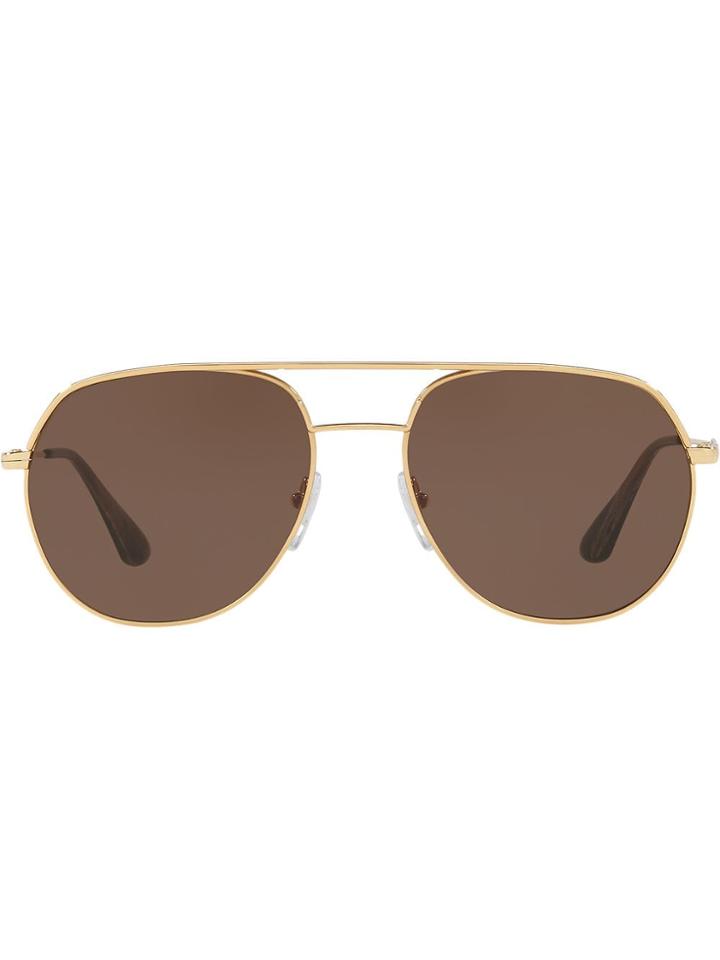 Prada Eyewear Aviator Shaped Frames - Metallic