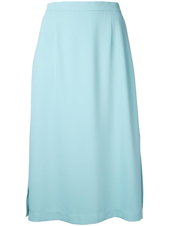 Cityshop Side Slit Skirt, Women's, Size: 38, Green, Polyester