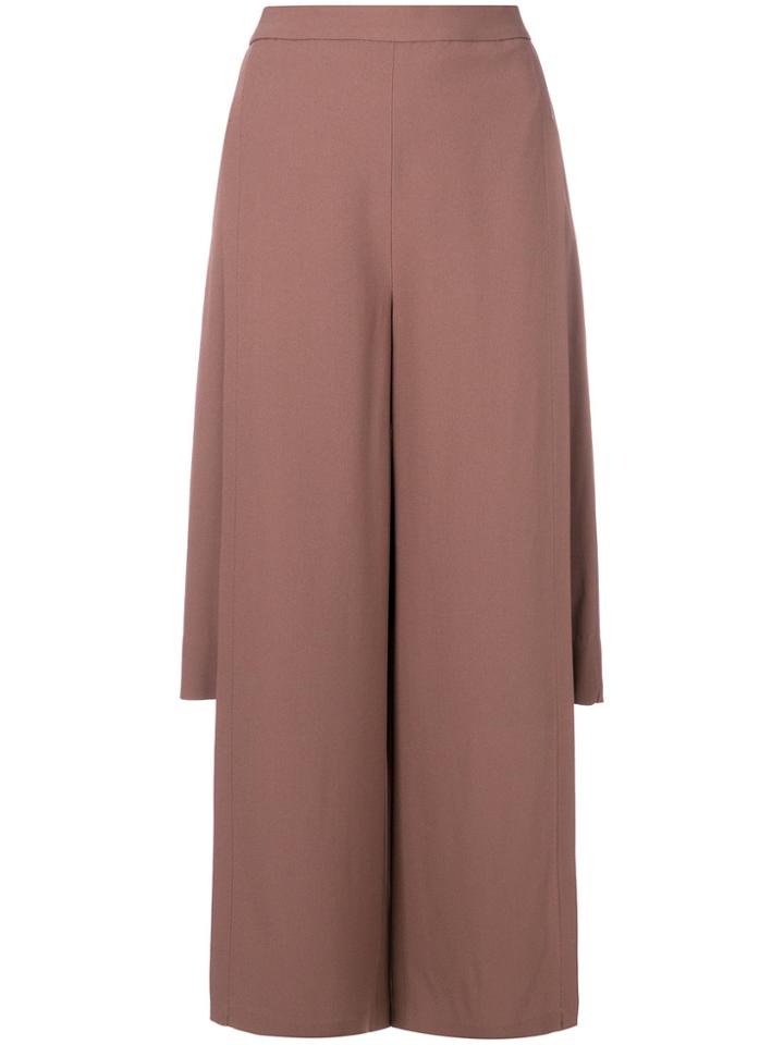 Chalayan Side-split Gaucho Trousers - Brown
