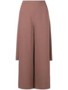 Chalayan Side-split Gaucho Trousers - Brown