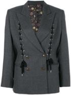 Jean Paul Gaultier Vintage Lace-up Double-breasted Jacket - Grey