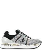 White Premiata Liz Sequinned Sneakers - Silver