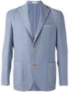 Boglioli Giacca Blazer, Men's, Size: 52, Blue, Virgin Wool/silk/cupro
