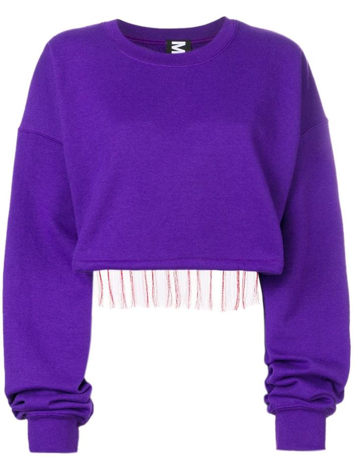 Mia-iam Cropped Sweatshirt - Pink & Purple