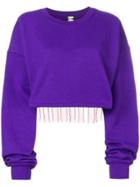 Mia-iam Cropped Sweatshirt - Pink & Purple