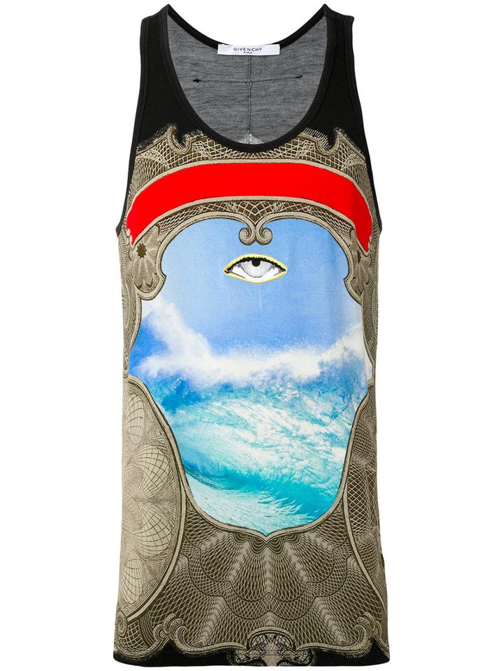 Givenchy Eye In The Sky Vest Top, Men's, Size: Medium, Black, Viscose/spandex/elastane/polyester
