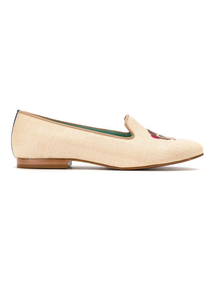 Blue Bird Shoes Straw Monkey Loafers - Nude & Neutrals