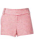 Alice+olivia Striped Shorts, Women's, Size: 4, Red, Polyester/acrylic/cotton/spandex/elastane