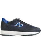 Hogan Interactive Sneakers, Men's, Size: 10, Blue, Suede/nylon/rubber