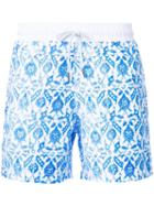 Venroy Turkish Tile Print Swim Shorts, Men's, Size: Small, Polyester