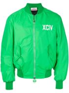 Gcds Logo Print Bomber Jacket - Green