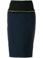 Cavalli Class Straight Pencil Skirt - Blue