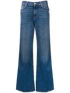 7 For All Mankind Faded Wide-leg Jeans - Blue