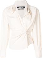 Jacquemus Ruched Detail Shirt - Nude & Neutrals