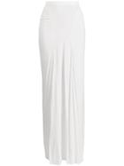 Rick Owens Lilies High Waisted Jersey Skirt - White